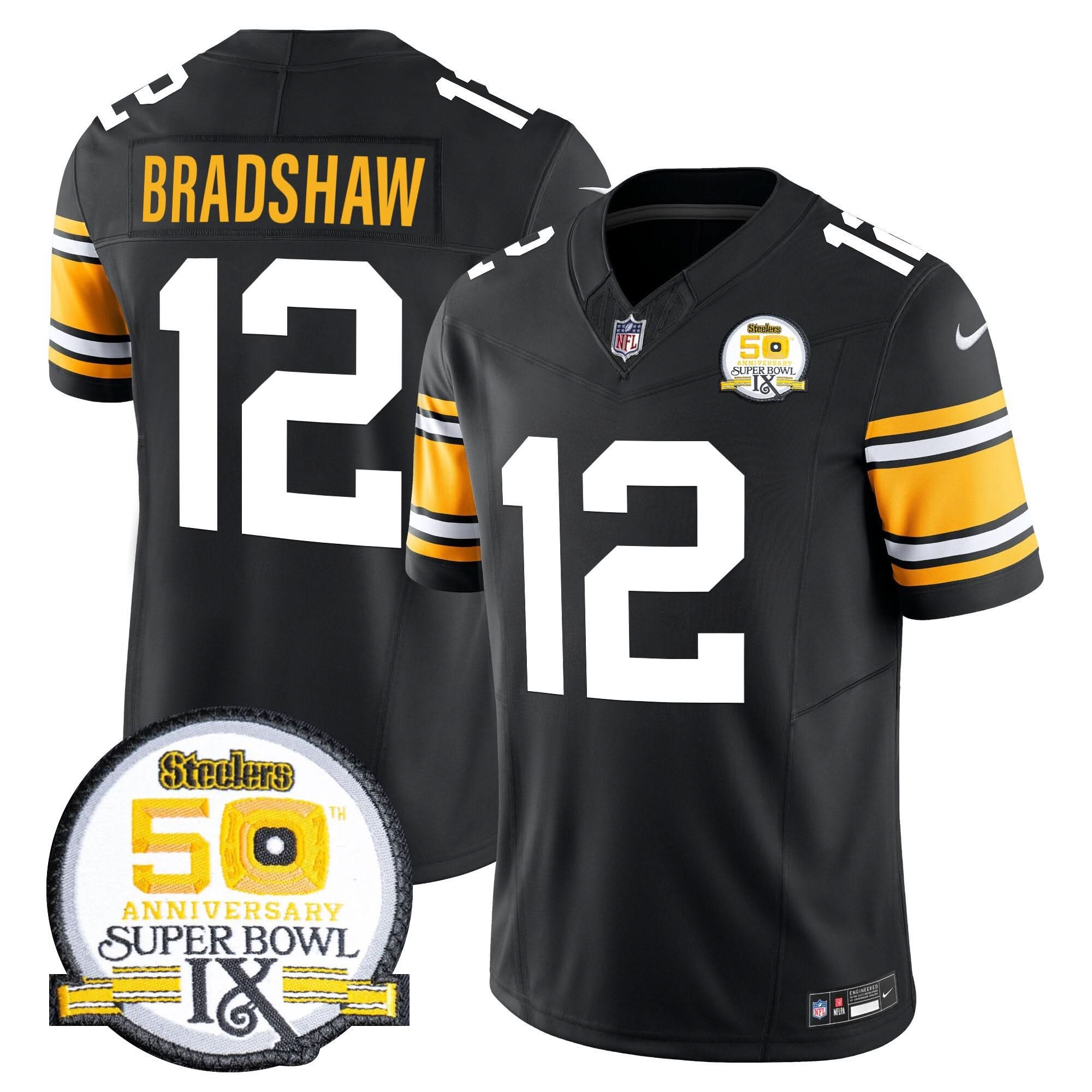 Pittsburgh Steelers Throwback 2024 Vapor Limited Jersey - All Stitched