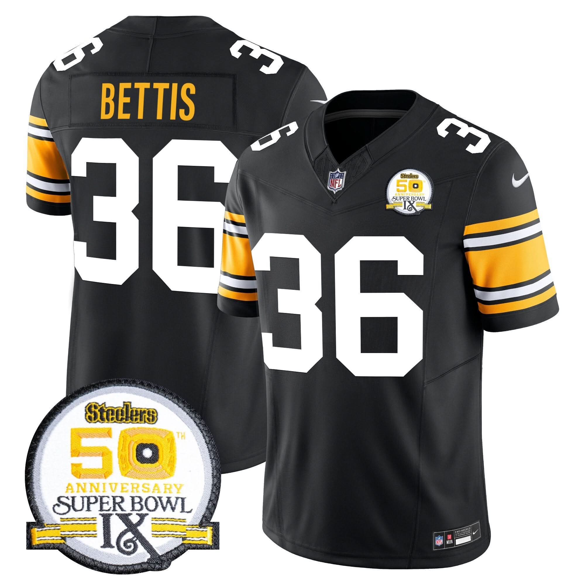 Pittsburgh Steelers Throwback 2024 Vapor Limited Jersey - All Stitched