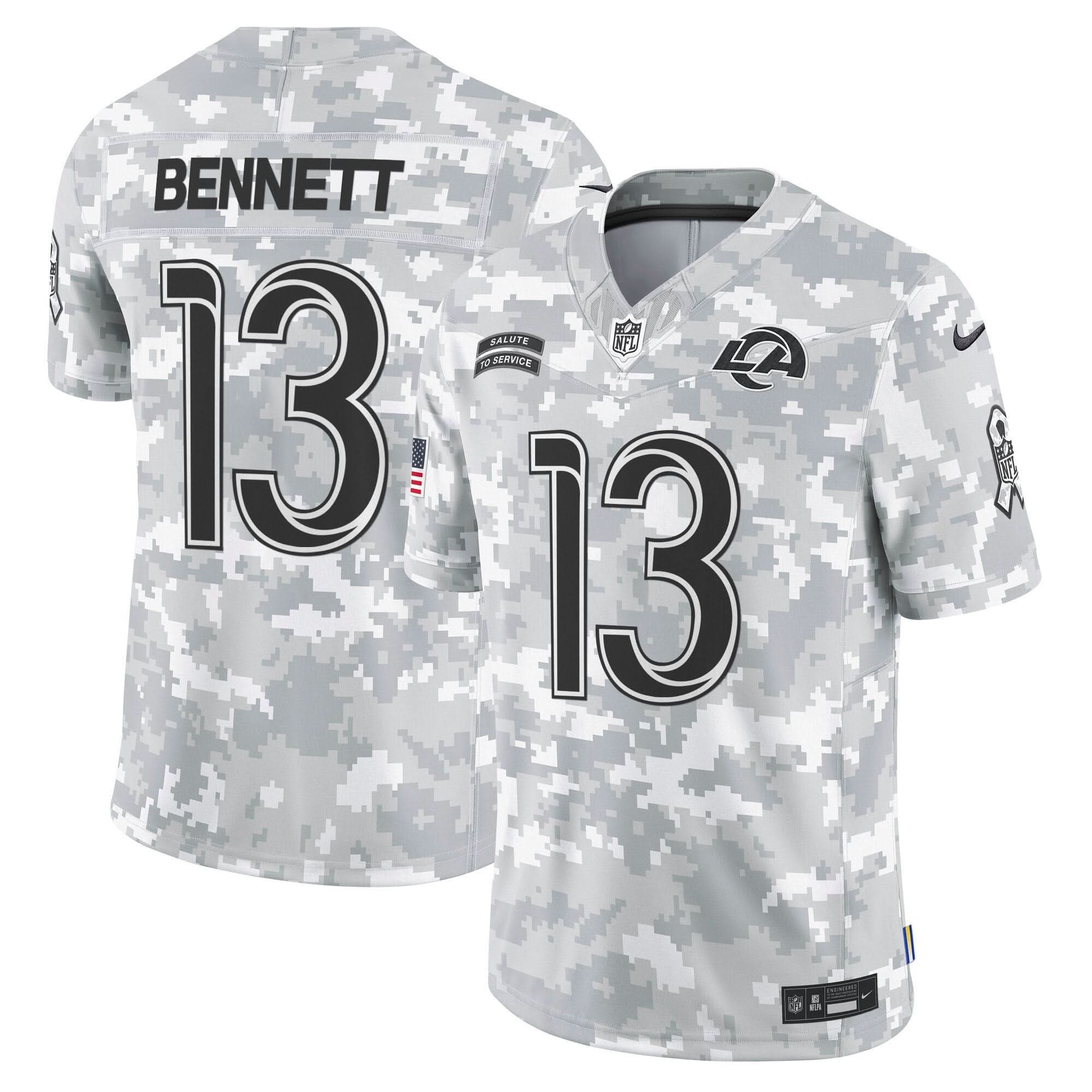 Rams 2024 Salute to Service Vapor Limited Jersey - Arctic Camo - All Stitched