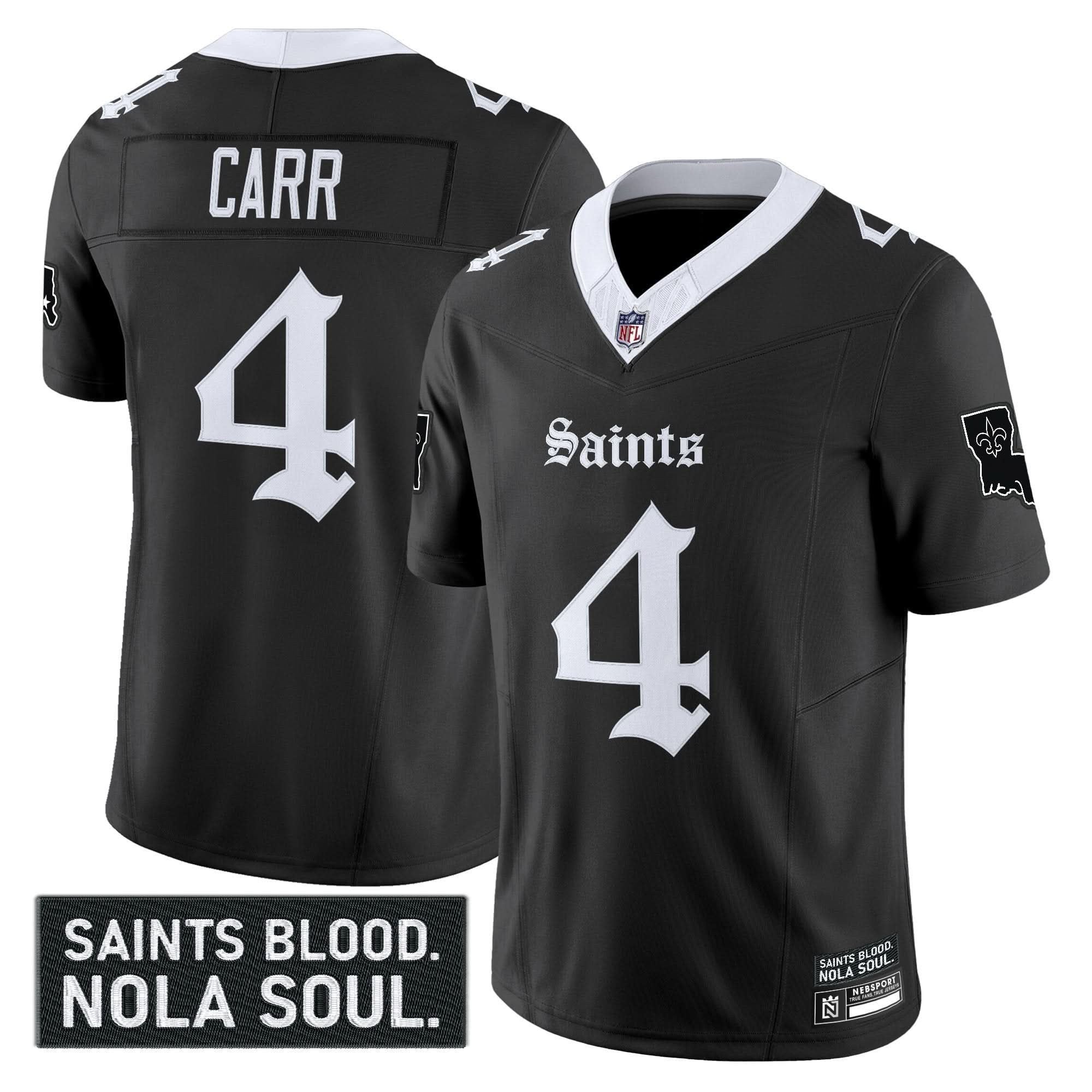 New Orleans Saints 'Gothic Vieux CarrÃÂ© Edition' Vapor Jersey - All Stitched