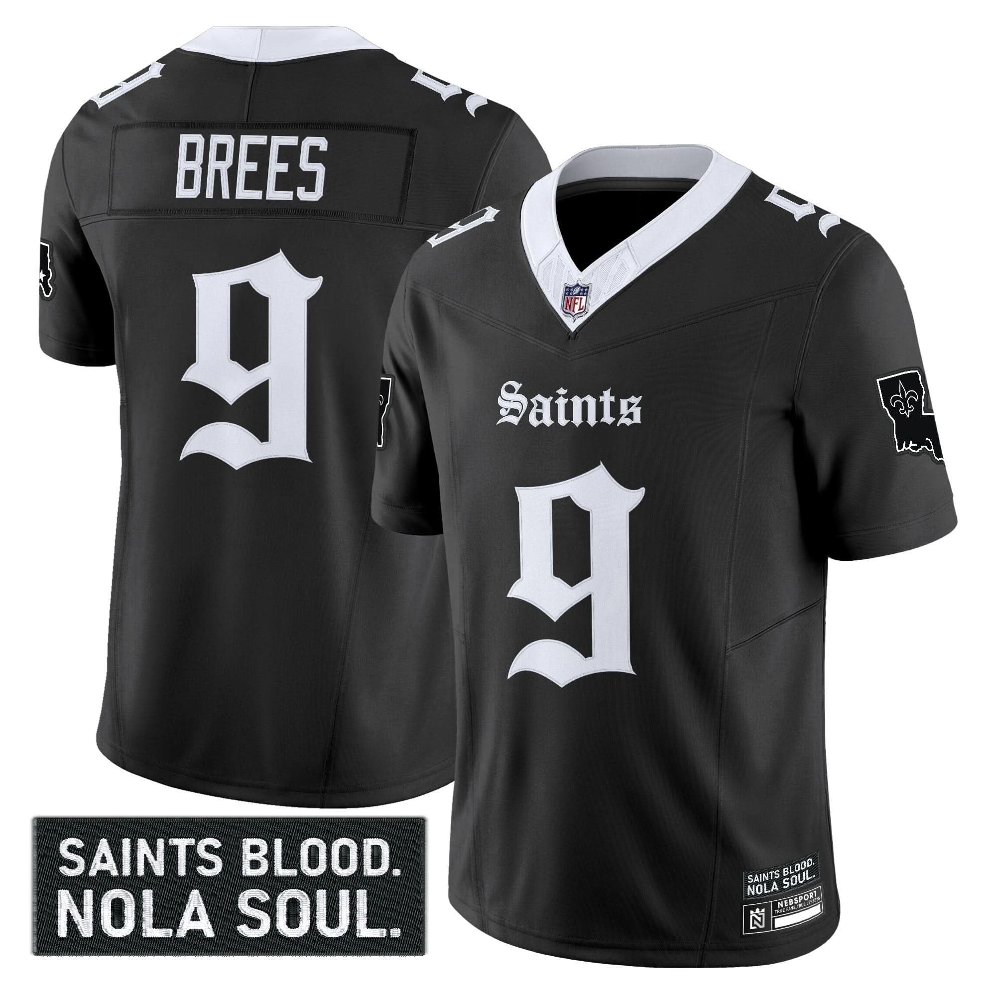 New Orleans Saints 'Gothic Vieux CarrÃÂ© Edition' Vapor Jersey - All Stitched