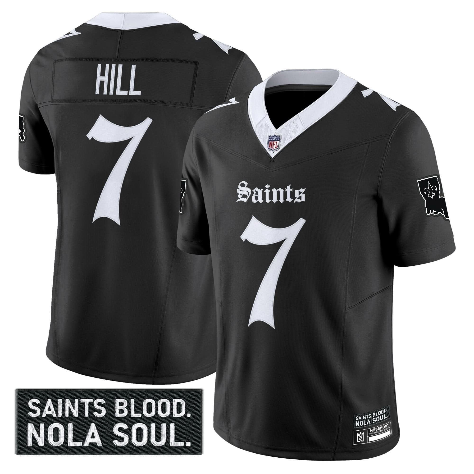 New Orleans Saints 'Gothic Vieux CarrÃÂ© Edition' Vapor Jersey - All Stitched