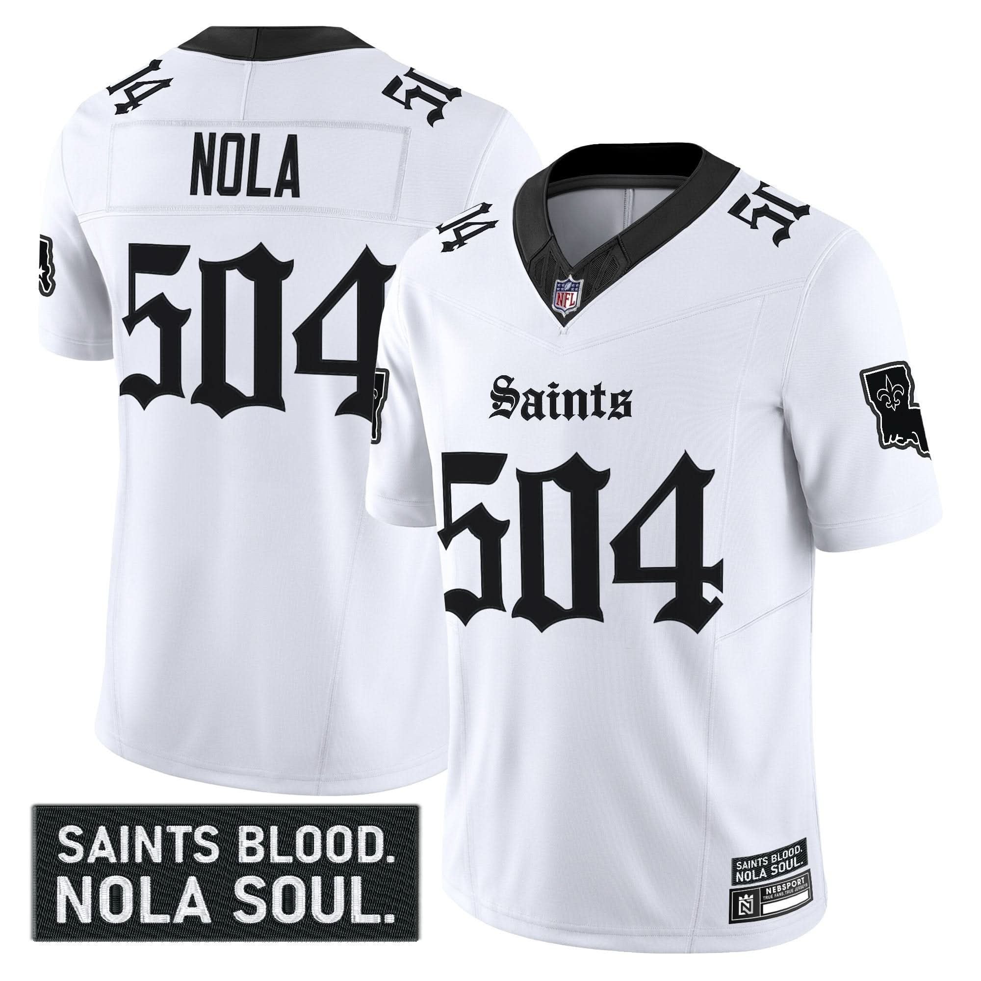 New Orleans Saints 'Gothic Vieux CarrÃÂ© Edition' Vapor Jersey - All Stitched