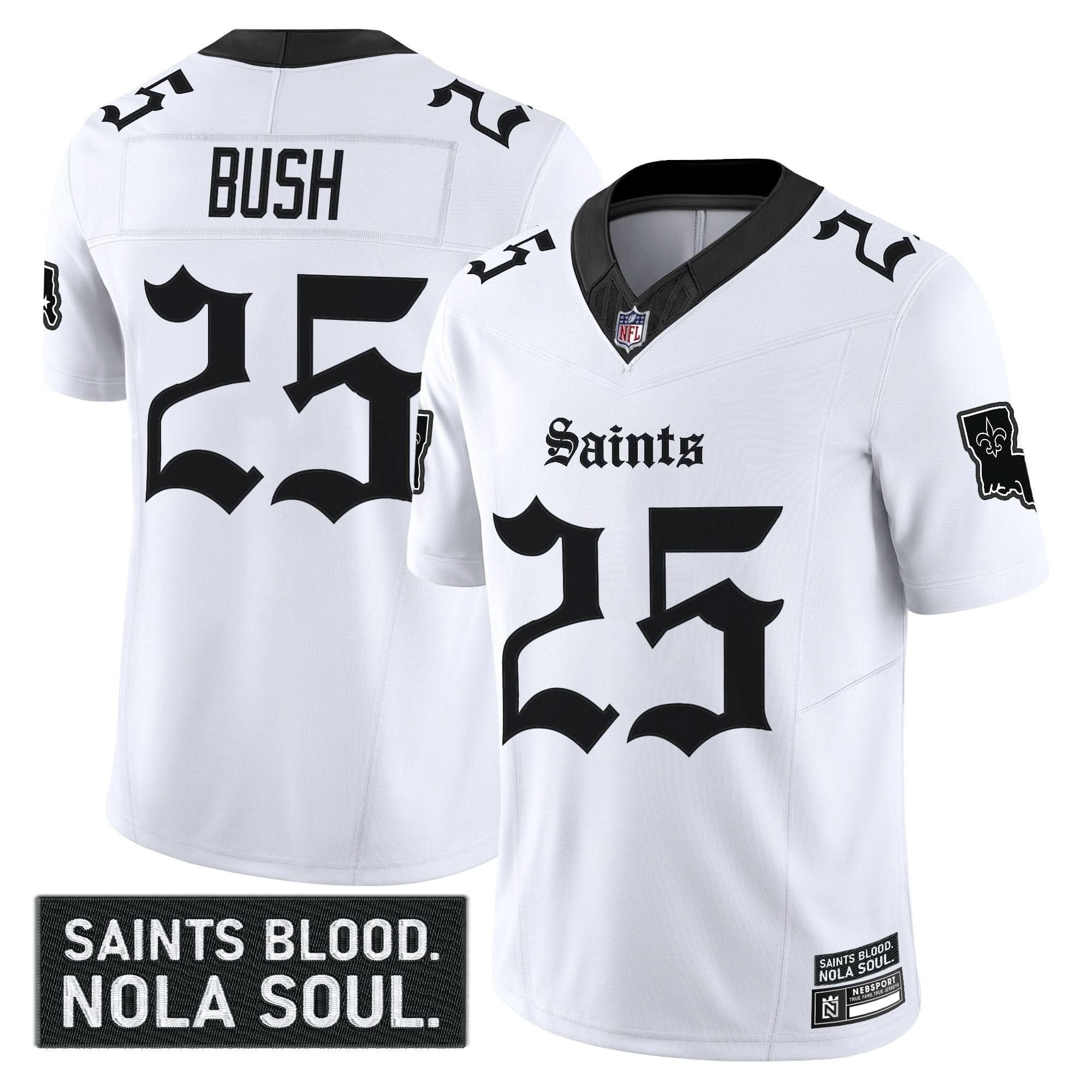 New Orleans Saints 'Gothic Vieux CarrÃÂ© Edition' Vapor Jersey - All Stitched