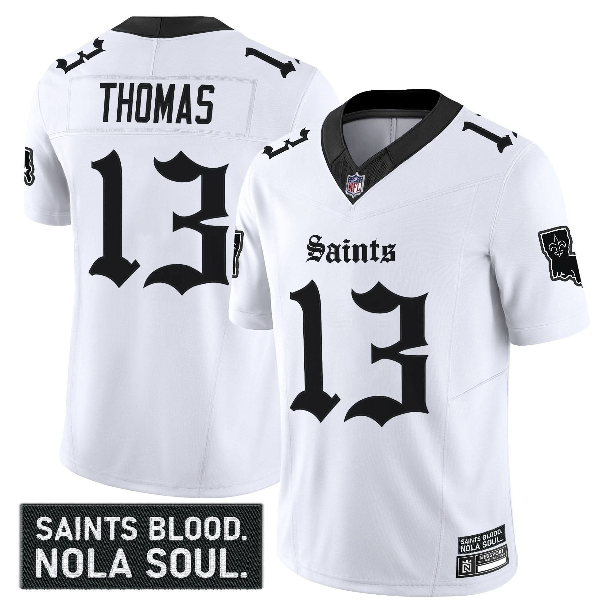 New Orleans Saints 'Gothic Vieux CarrÃÂ© Edition' Vapor Jersey - All Stitched