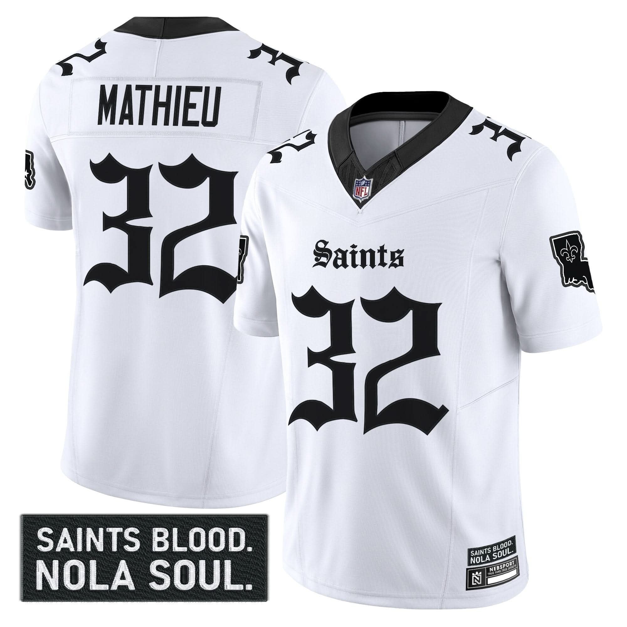 New Orleans Saints 'Gothic Vieux CarrÃÂ© Edition' Vapor Jersey - All Stitched