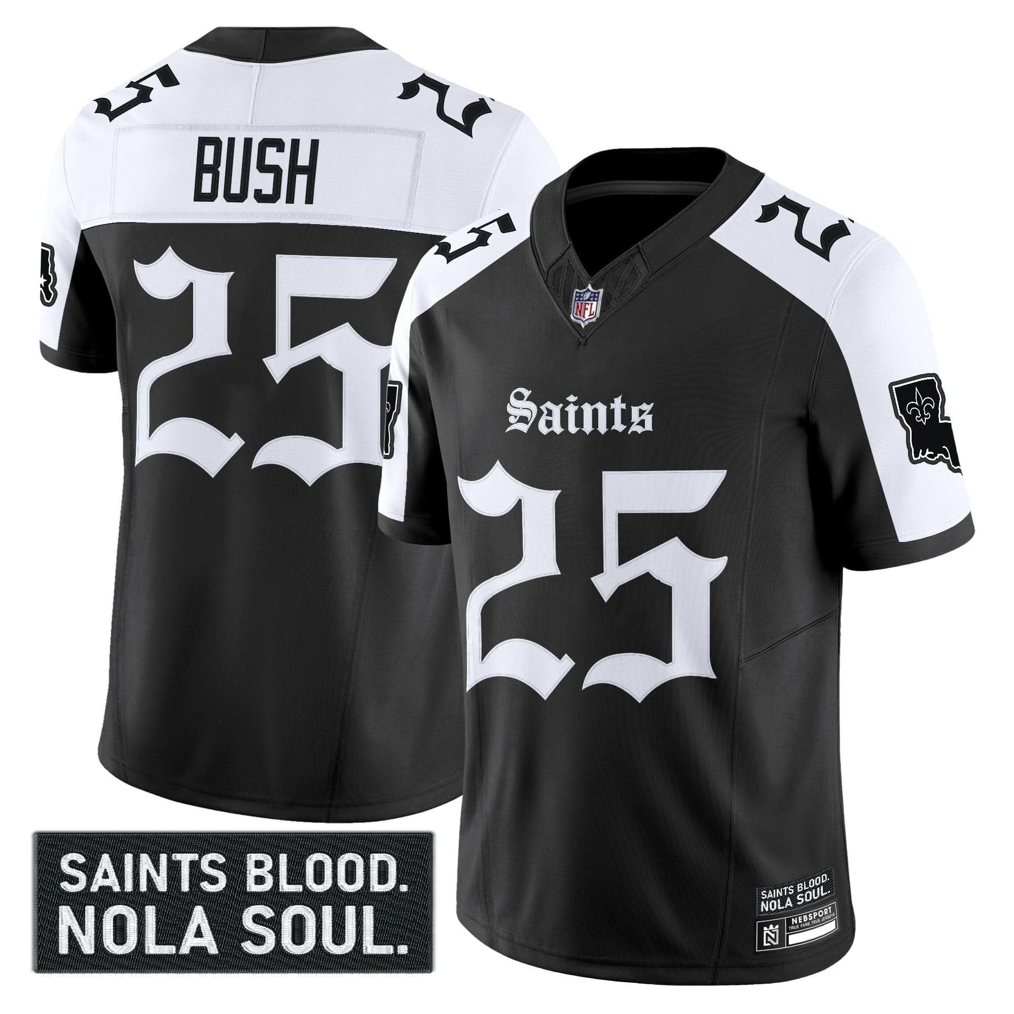 New Orleans Saints 'Gothic Vieux CarrÃÂ© Edition' Vapor Jersey - All Stitched