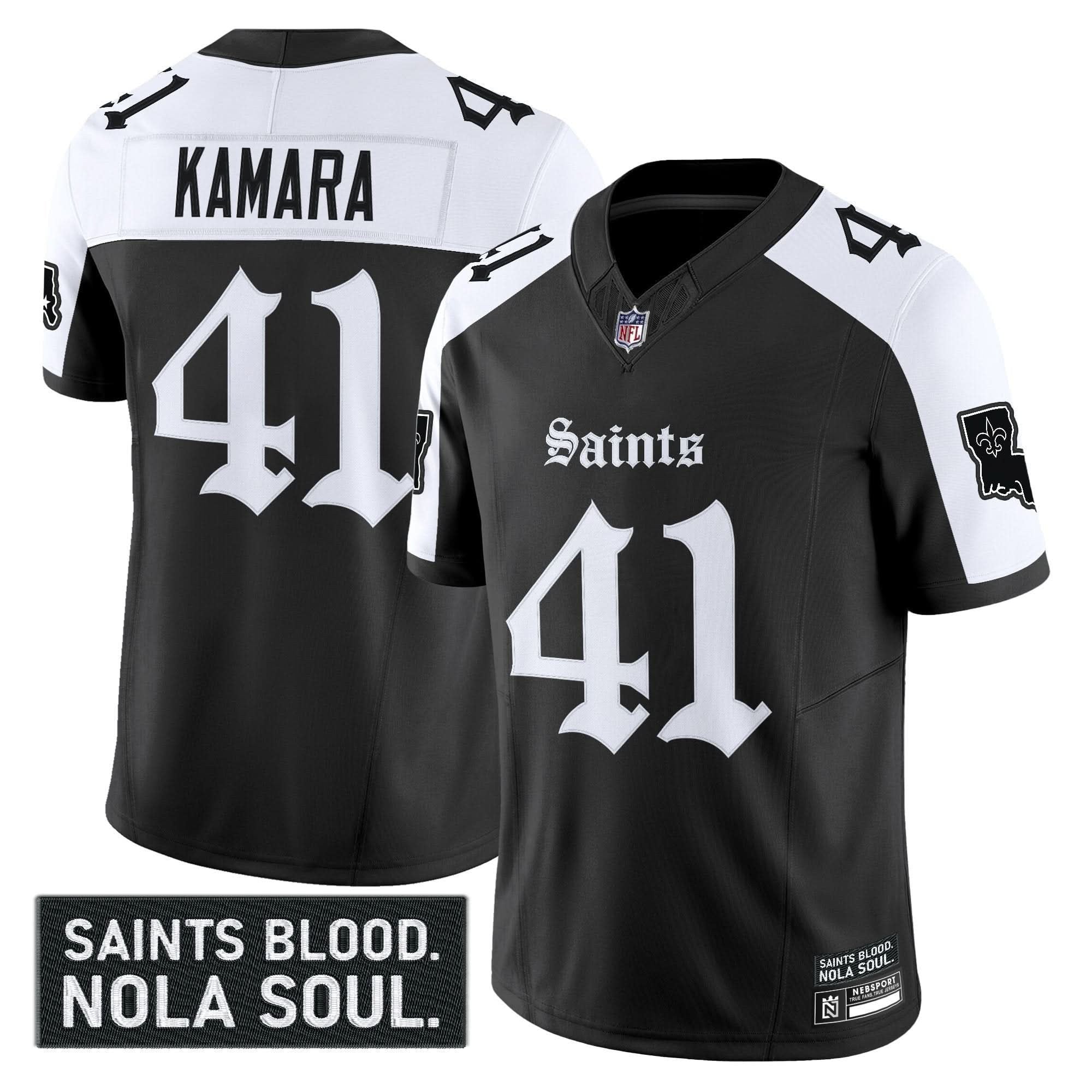 New Orleans Saints 'Gothic Vieux CarrÃÂ© Edition' Vapor Jersey - All Stitched