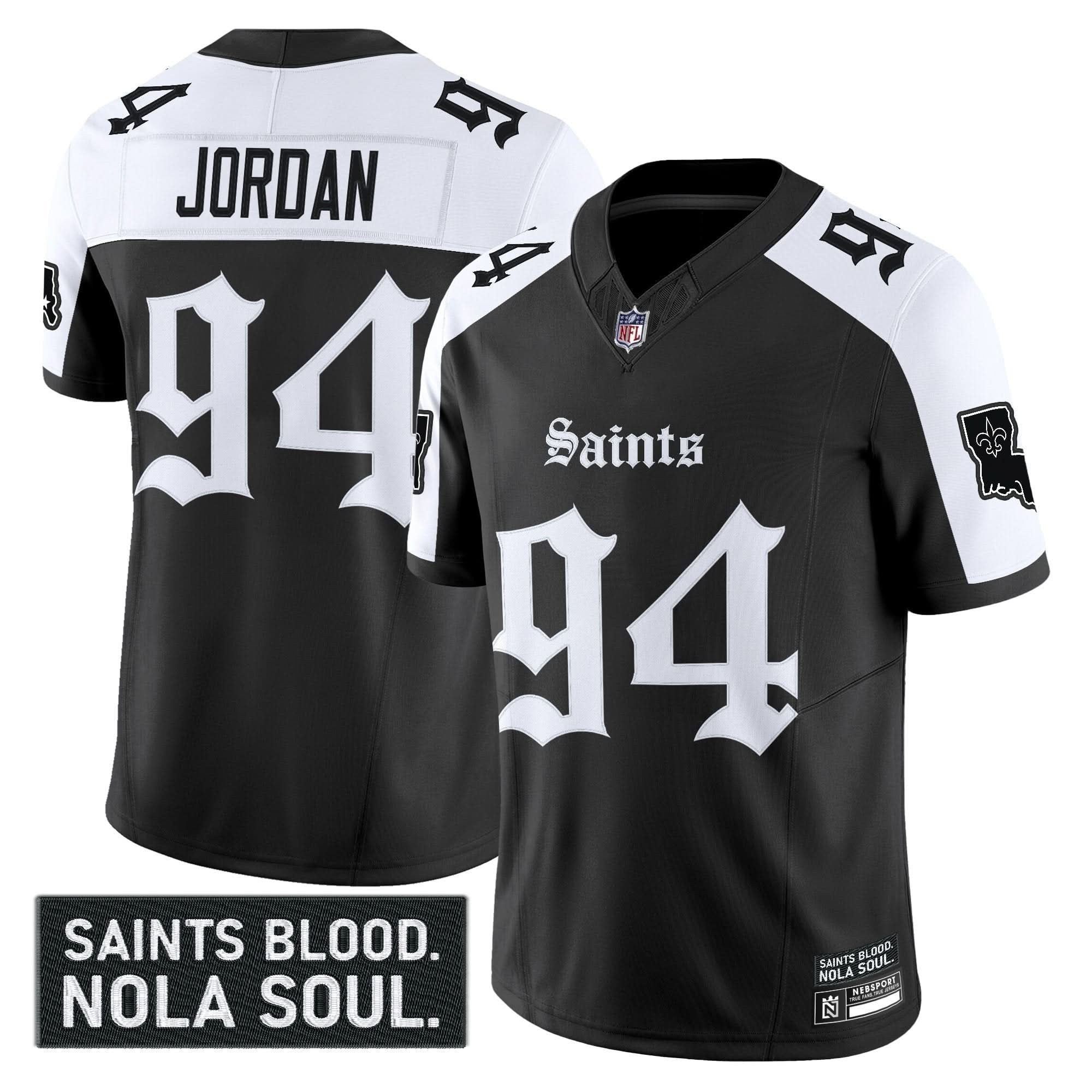 New Orleans Saints 'Gothic Vieux CarrÃÂ© Edition' Vapor Jersey - All Stitched