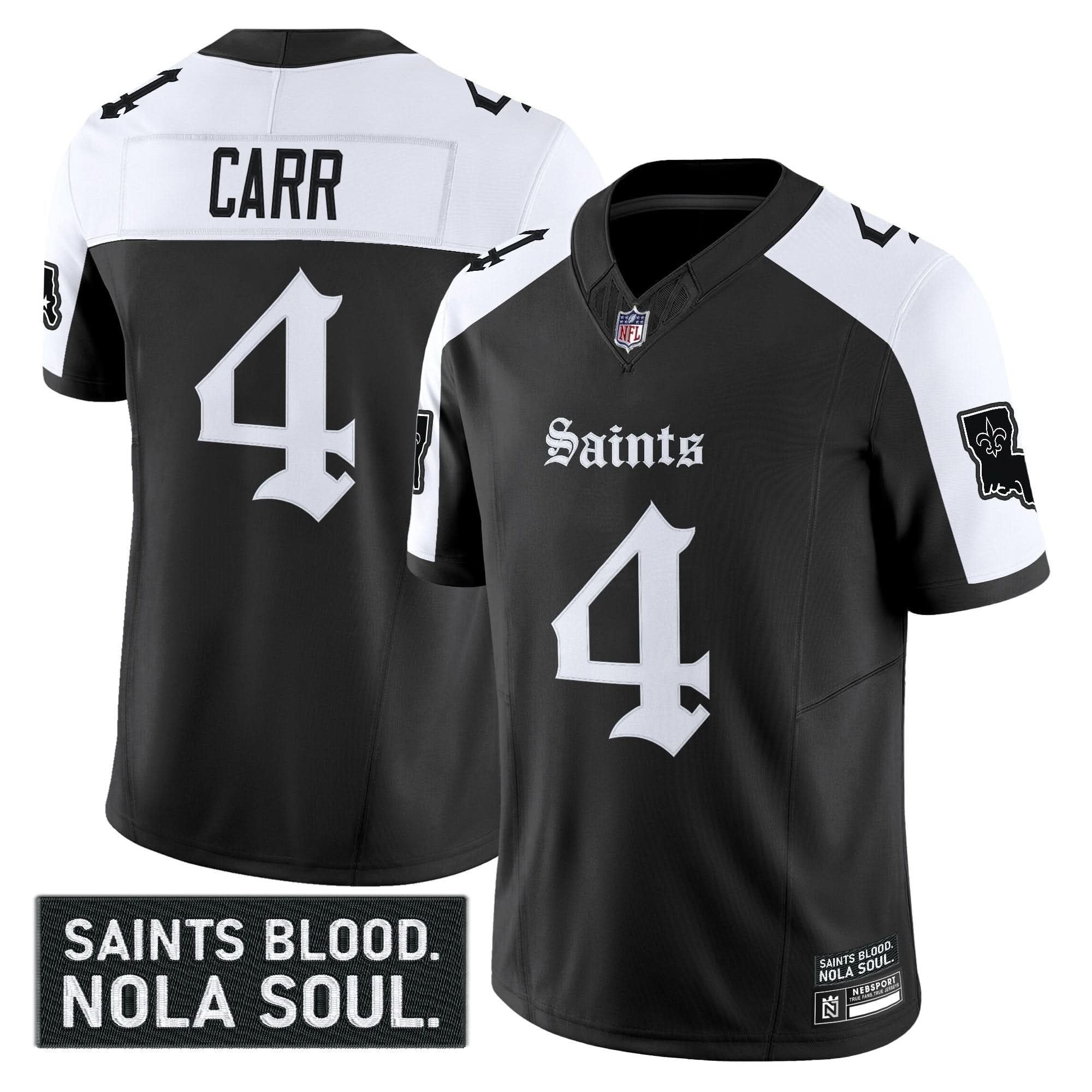 New Orleans Saints 'Gothic Vieux CarrÃÂ© Edition' Vapor Jersey - All Stitched
