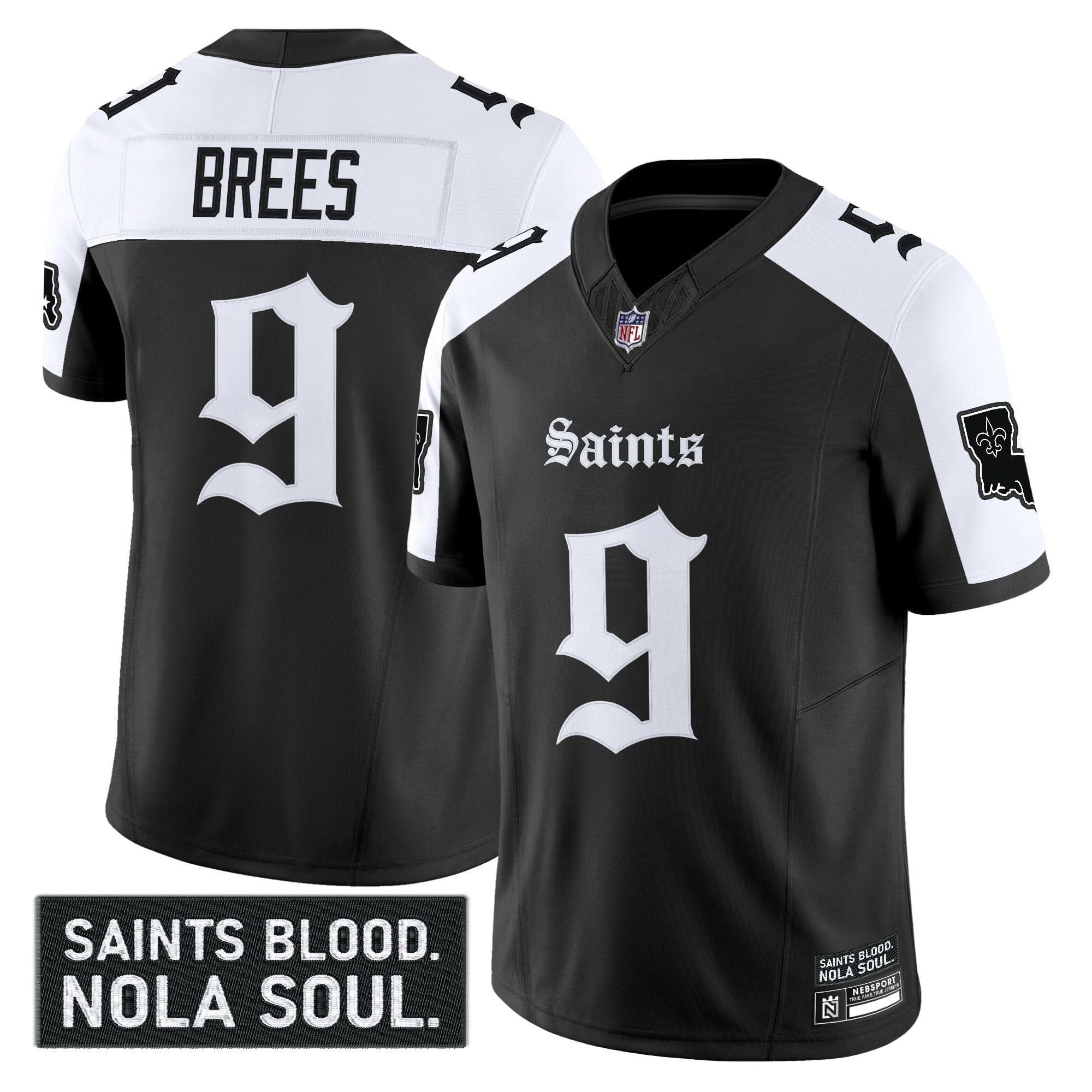 New Orleans Saints 'Gothic Vieux CarrÃÂ© Edition' Vapor Jersey - All Stitched