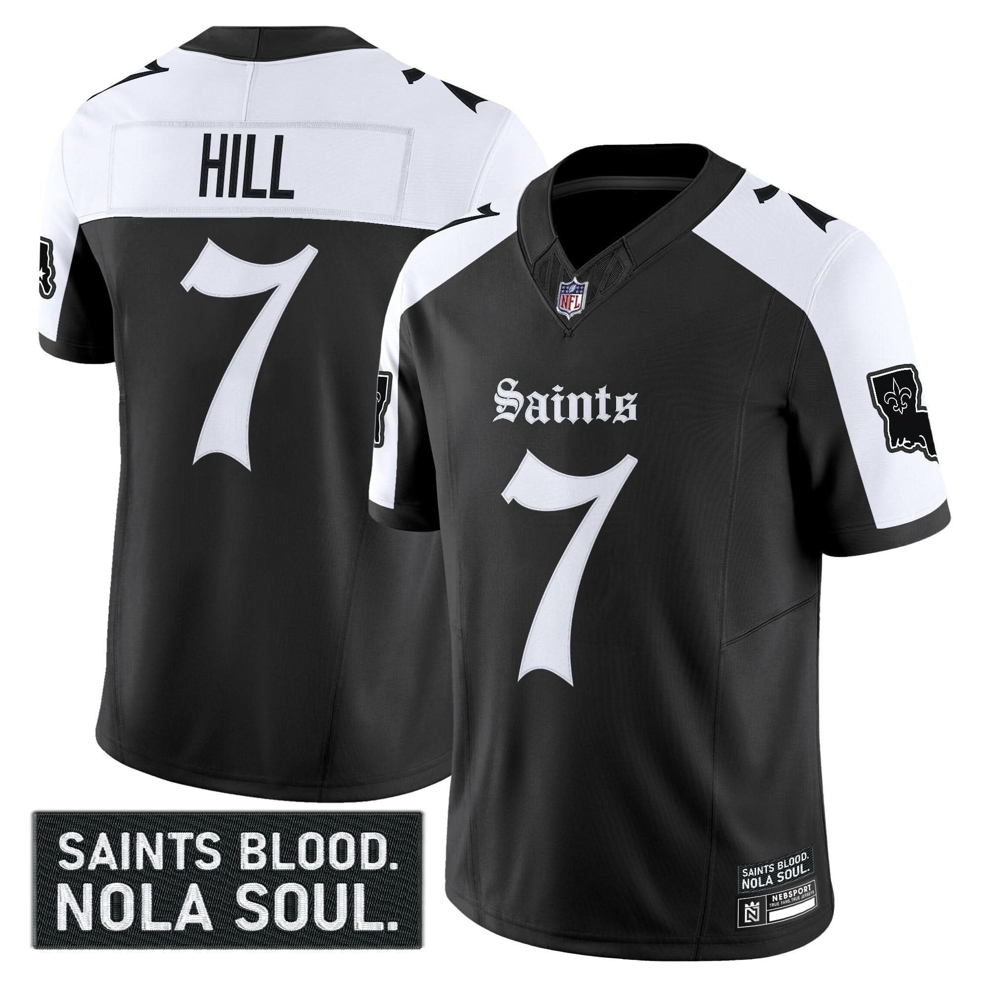 New Orleans Saints 'Gothic Vieux CarrÃÂ© Edition' Vapor Jersey - All Stitched