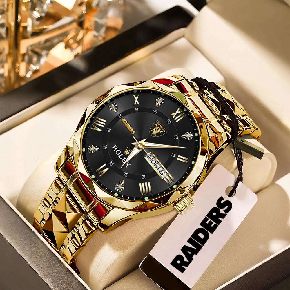 Las Vegas Raiders x Rolex Alloy Luxury Quartz Watch