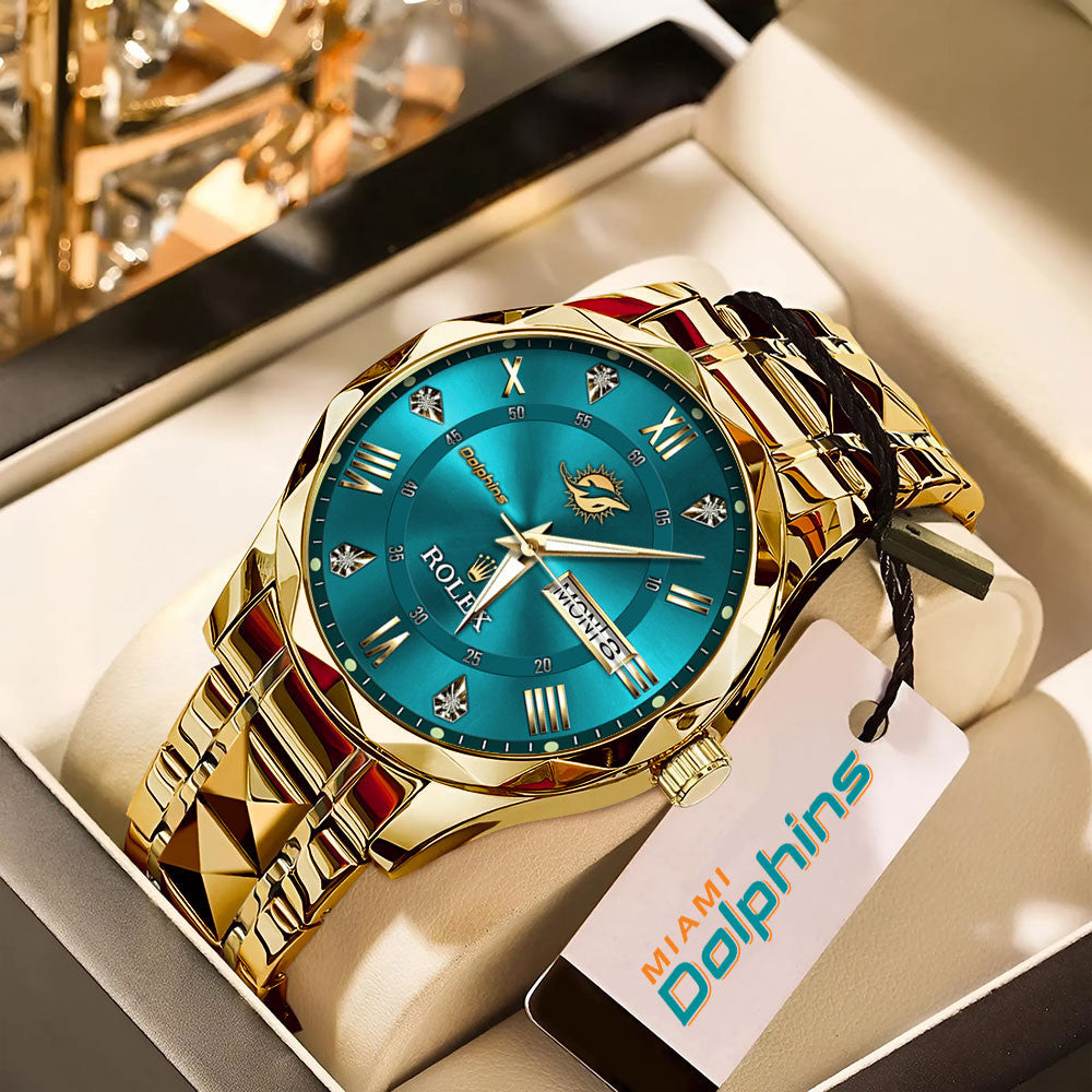 Miami Dolphins x Rolex Alloy Luxury Quartz Watch