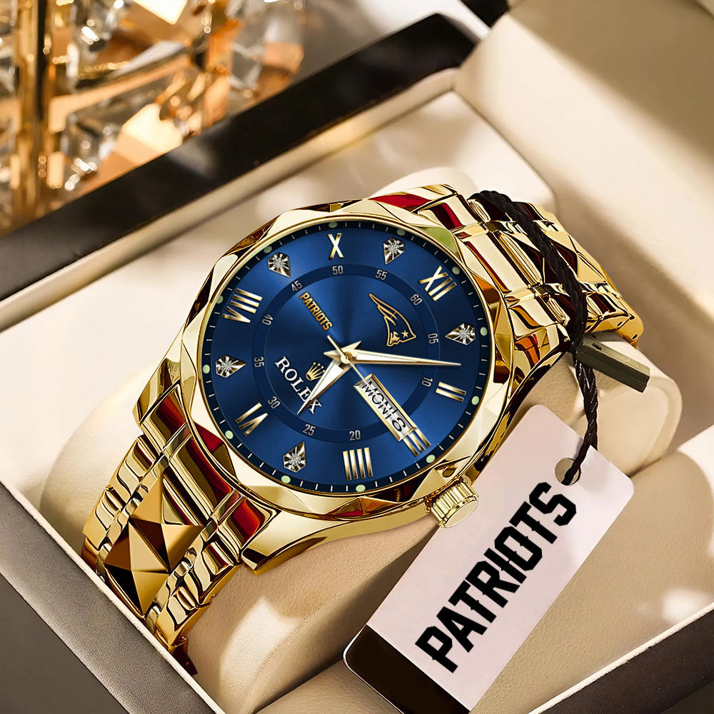 New England Patriots x Rolex Alloy Luxury Quartz Watch