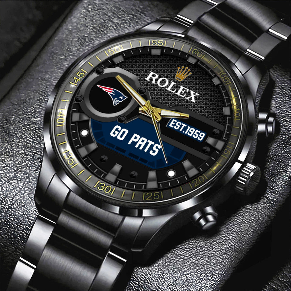New England Patriots x Rolex Black Stainless Steel Watch
