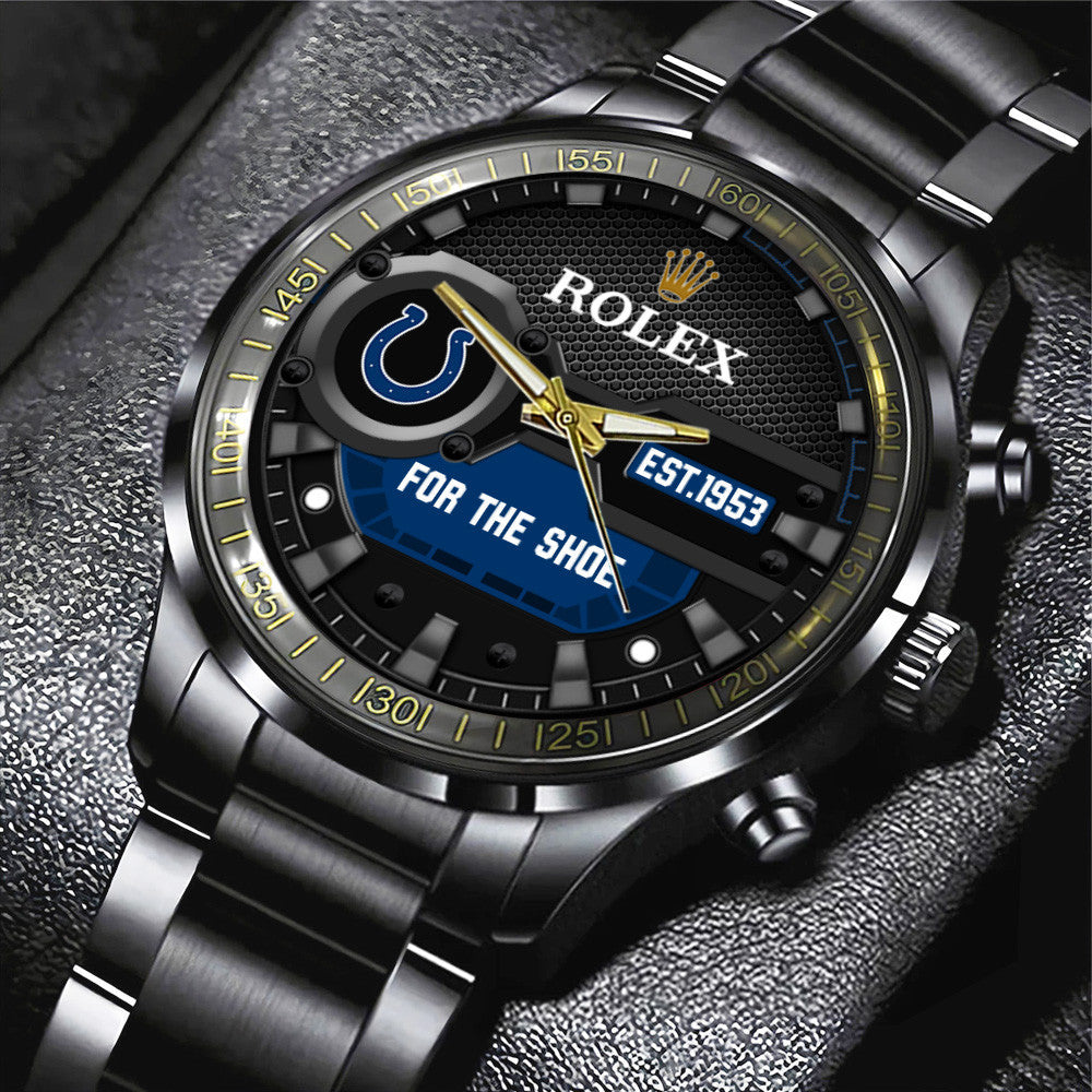 Indianapolis Colts x Rolex Black Stainless Steel Watch