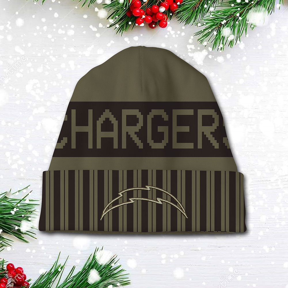Los Angeles Chargers 2025 Salute to Service Beanie Hat