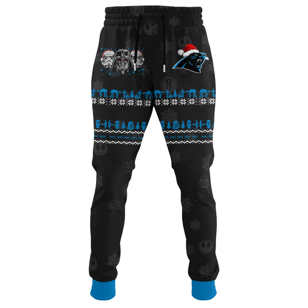 Unisex Panthers Merry Christmas The Force Edition Hoodie