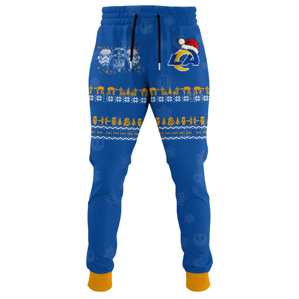 Unisex Rams Merry Christmas The Force Edition Hoodie