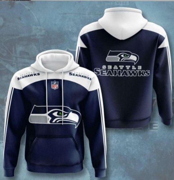 Seattle Seahawks NFL Football 3D Pullover Hoodie