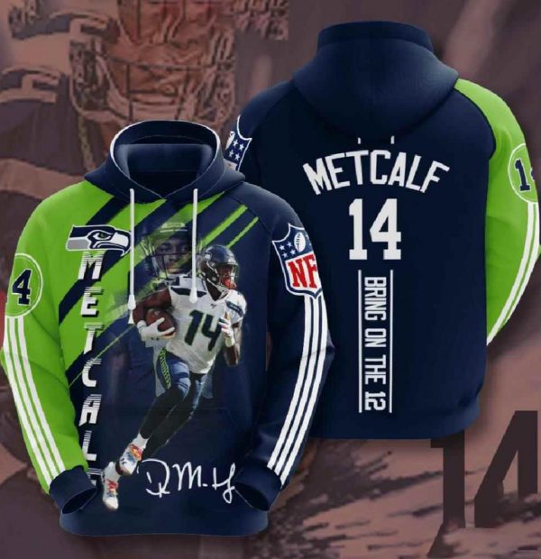 Nfl Seattle Seahawks 3d Hoodies Metcalf