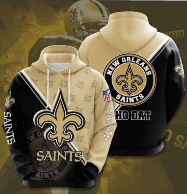 New Orleans Saints Logo NFL 3D Hoodie