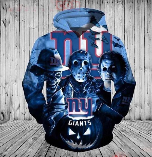 Nfl New York Giants Halloween Horror Night 3D Hoodie