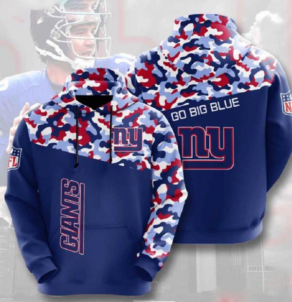 Nfl New York Giants 3d Hoodies NY