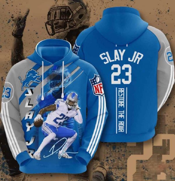 Nfl Detroit Lions 3d Hoodie Slay JR