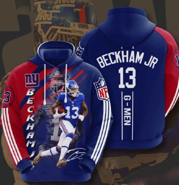 Nfl New York Giants 3d Hoodies Printed Zip Hoodies