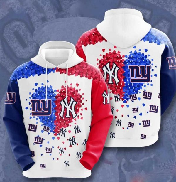 Nfl New York Giants Vs New York Yankees 3d Hoodie