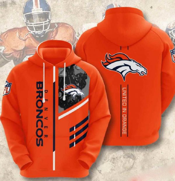 Nfl Denver Broncos 3d Hoodie Sport