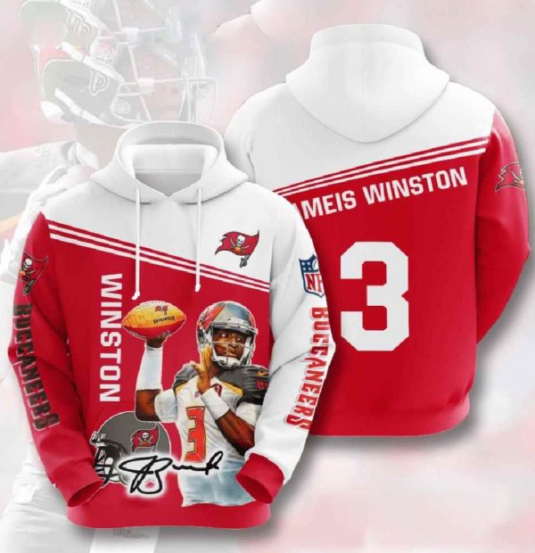 Nfl Tampa Bay Buccaneers 3d Hoodies Winston