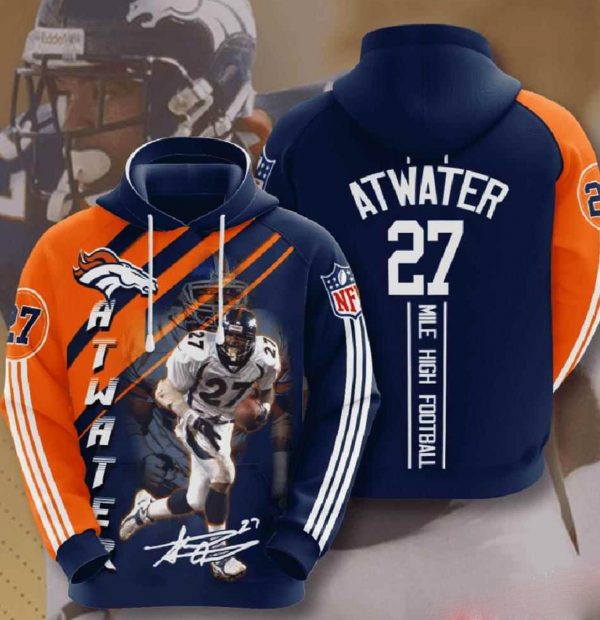 Nfl Denver Broncos 3d Hoodie Atwater