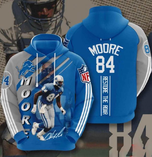 Team Nfl Detroit Lions 3d Hoodie
