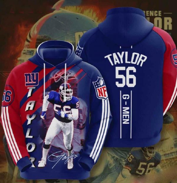 Nfl New York Giants 3d Hoodies Taylor
