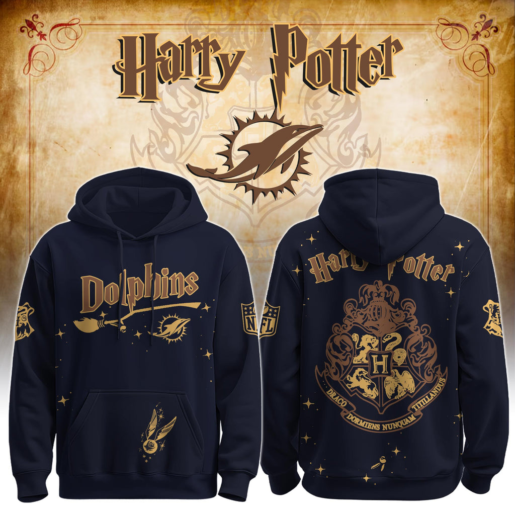 Unisex MIA Dolphins x Hogwarts Enchanted Crossover Hoodie
