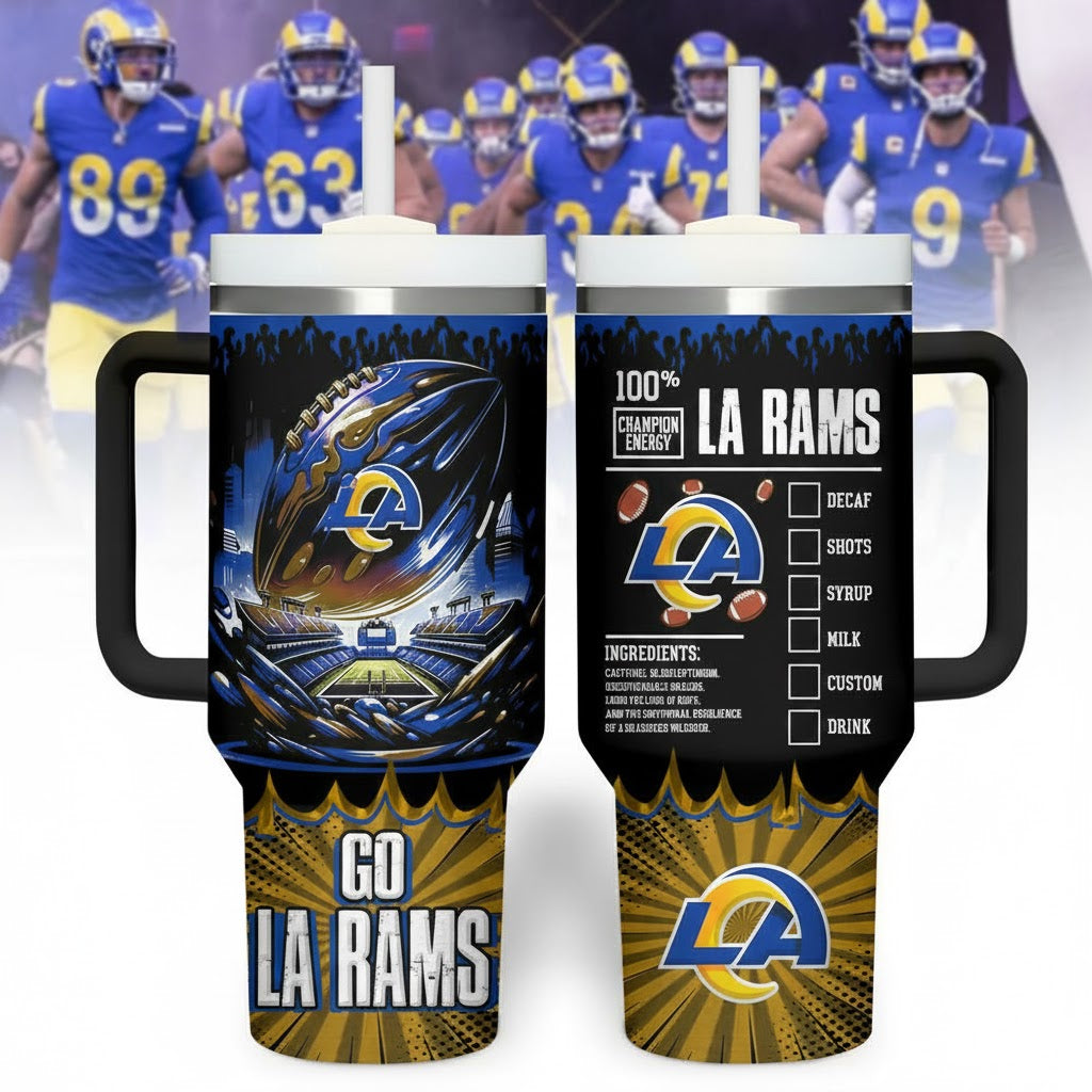 LAR Rams Champion Energy Tumbler Handle Cup 40oz