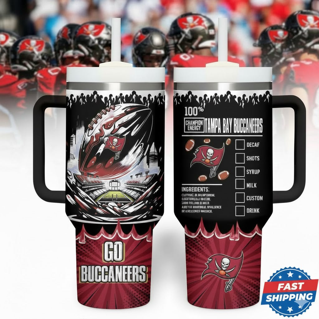 TB Buccaneers Champion Energy Tumbler Handle Cup 40oz