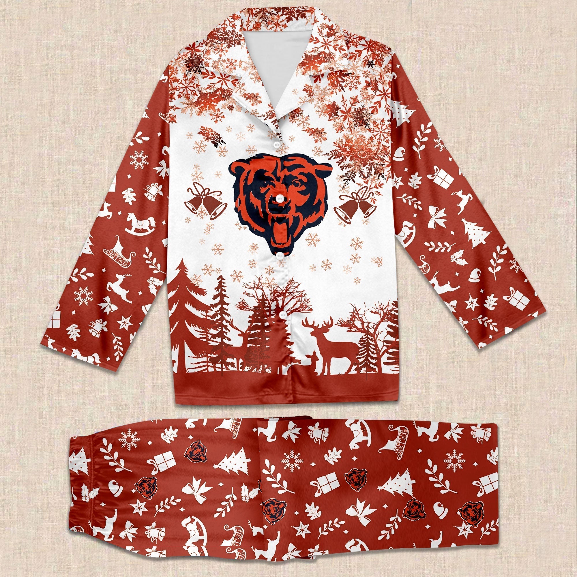 NFL Team Christmas Theme 3D Pajamas