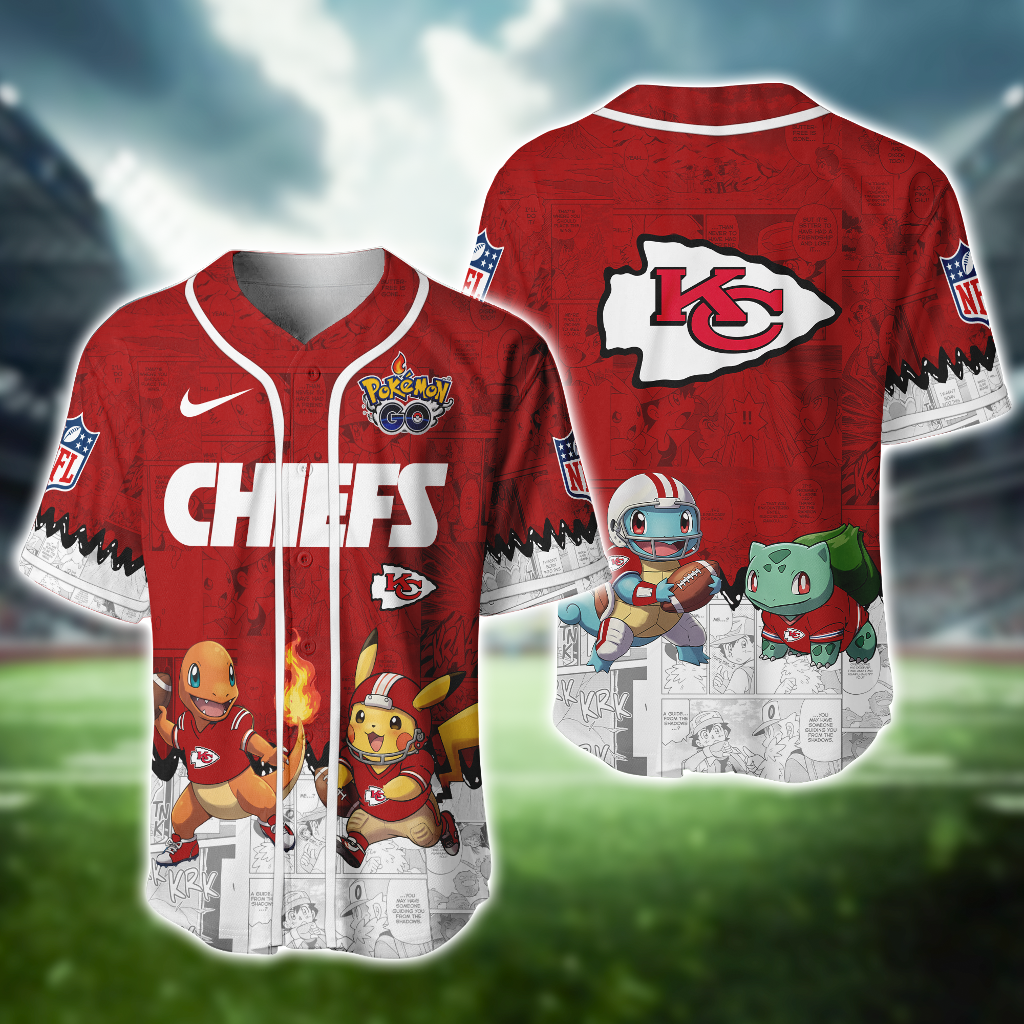 KC Chiefs Pokemon Jersey Limited Edition