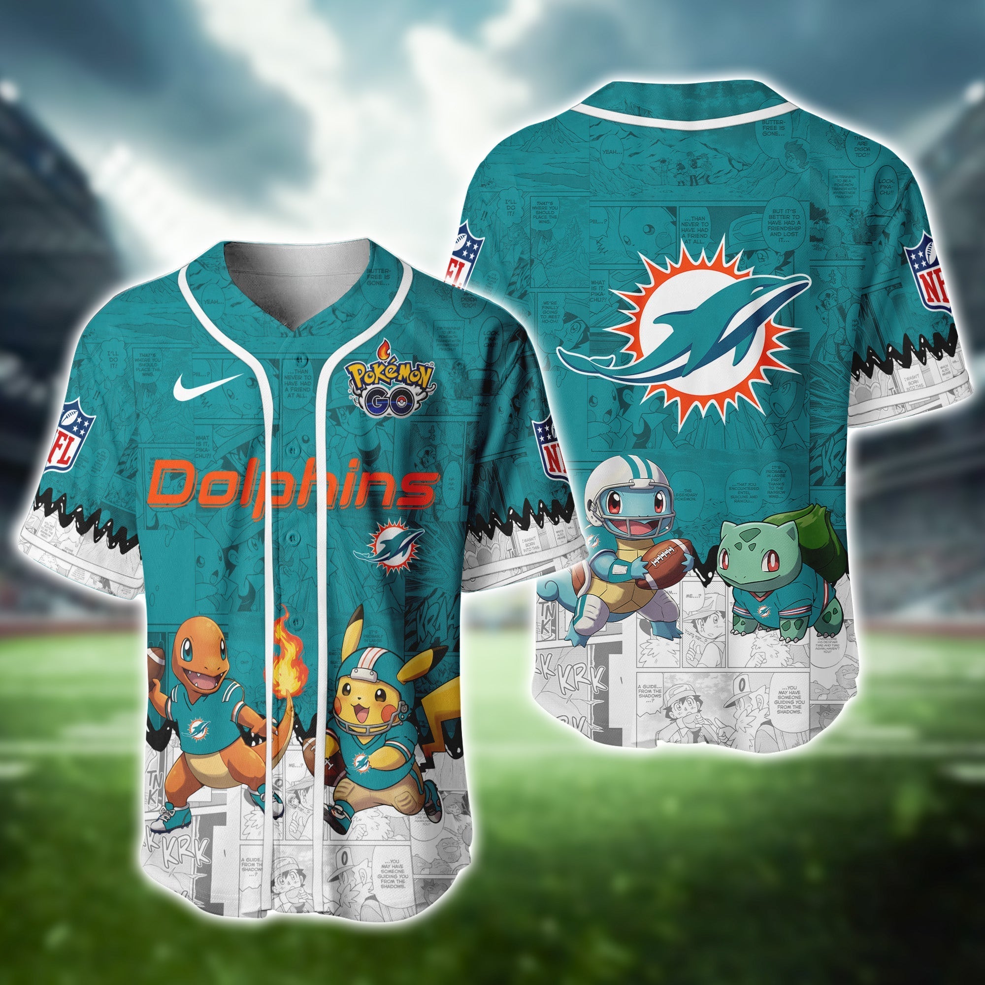 MIA Dolphins Pokemon Jersey Limited Edition