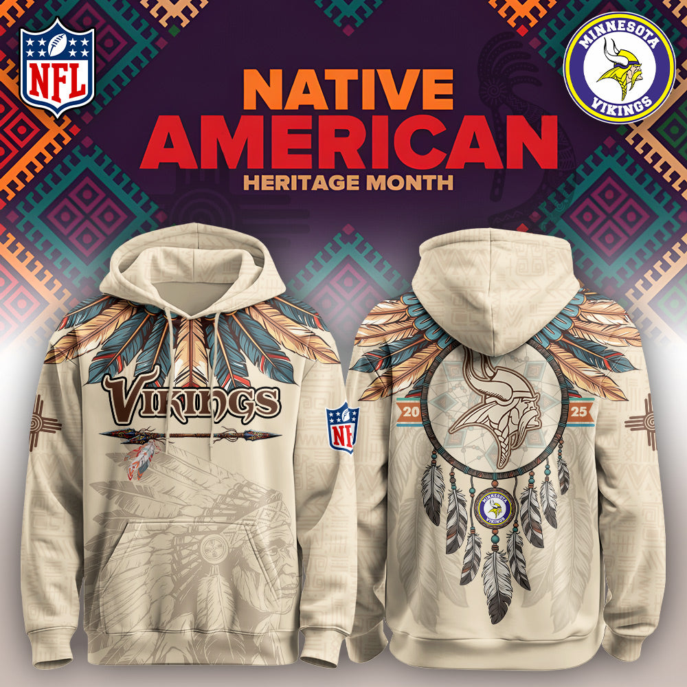 MIN Vikings-Native American Heritage Month Limited Editions Hoodie