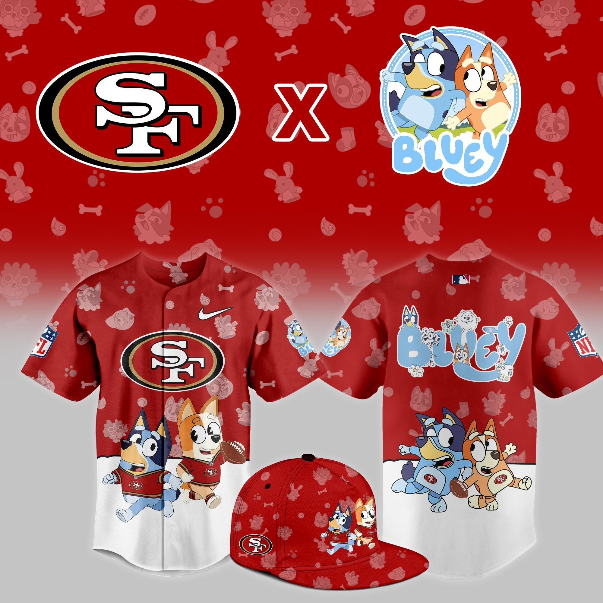 SF.49ers x Bluey Night Limited Jersey