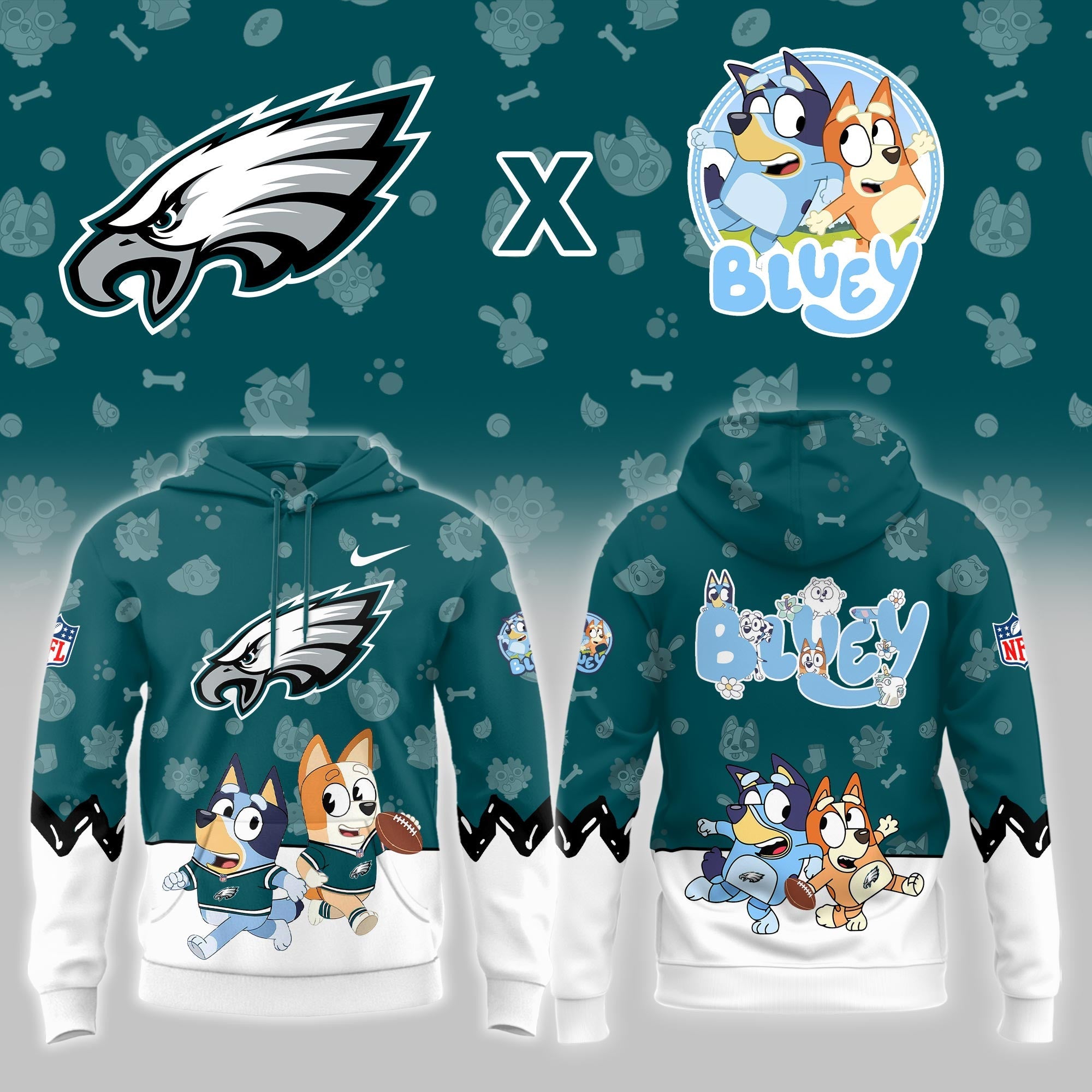 P.Eagles x Bluey Night Limited Hoodie