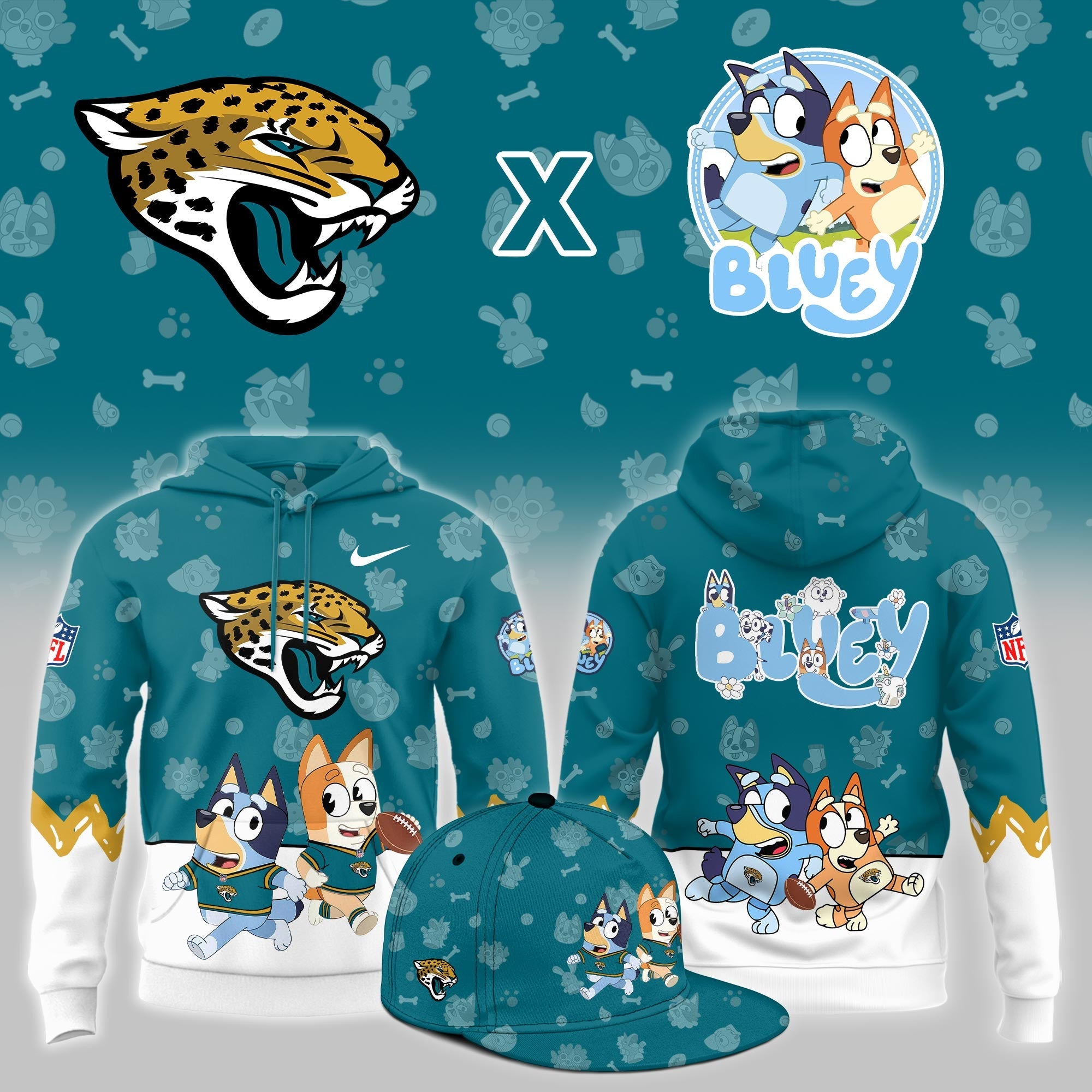 J.Jaguars x Bluey Night Limited Hoodie