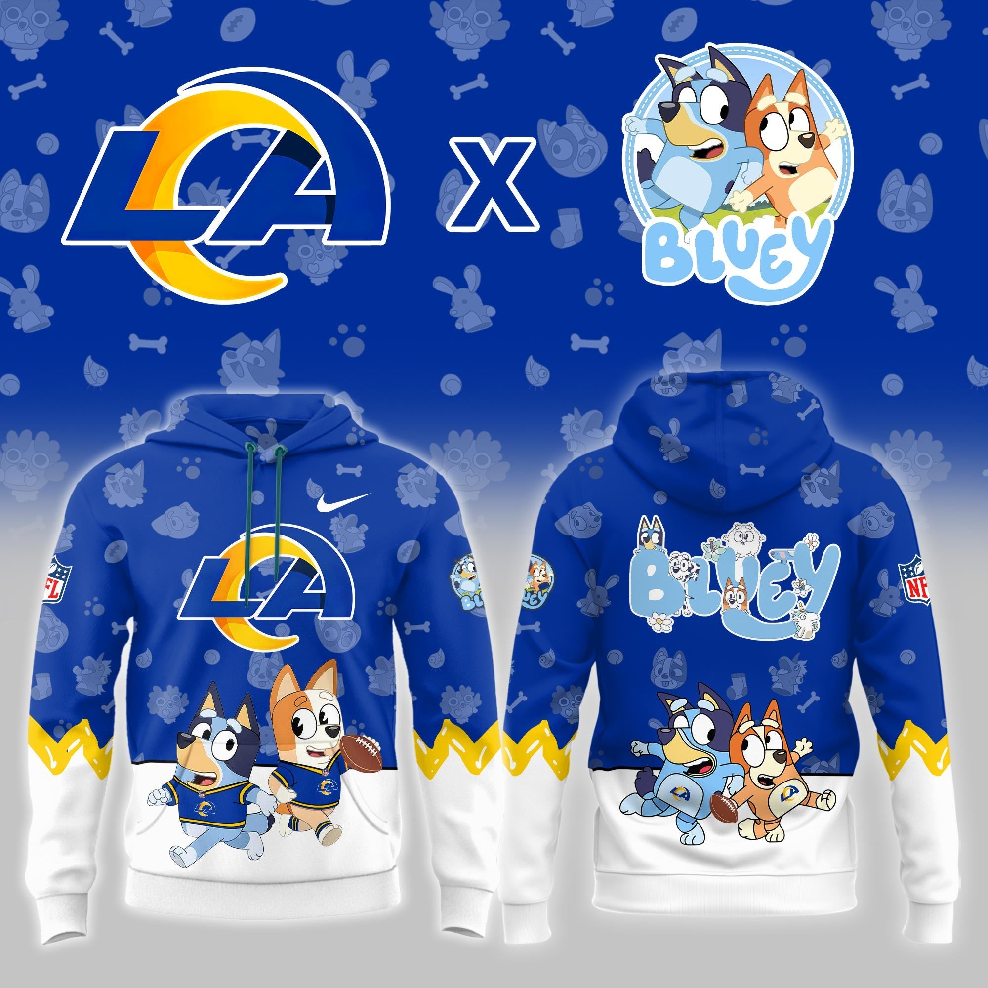 LA.Rams x Bluey Night Limited Hoodie