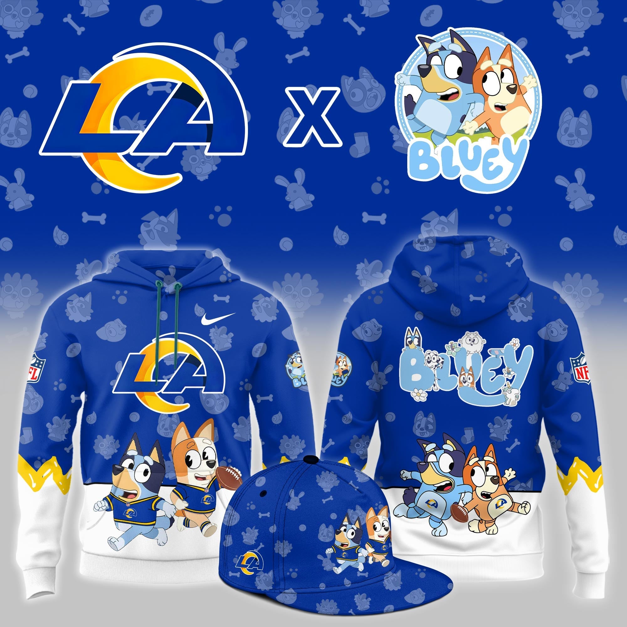 LA.Rams x Bluey Night Limited Hoodie
