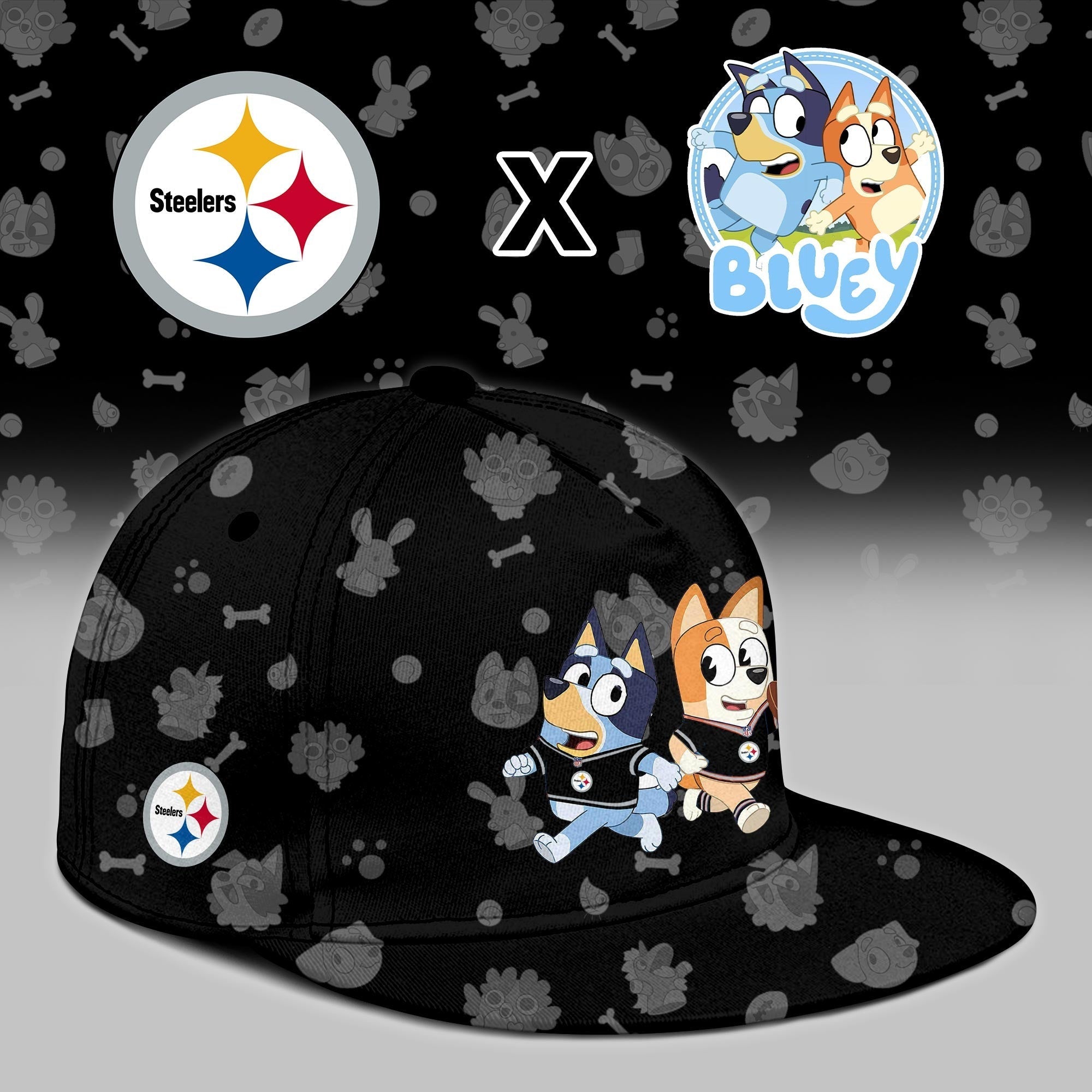 P.Steelers x Bluey Night Limited Hoodie